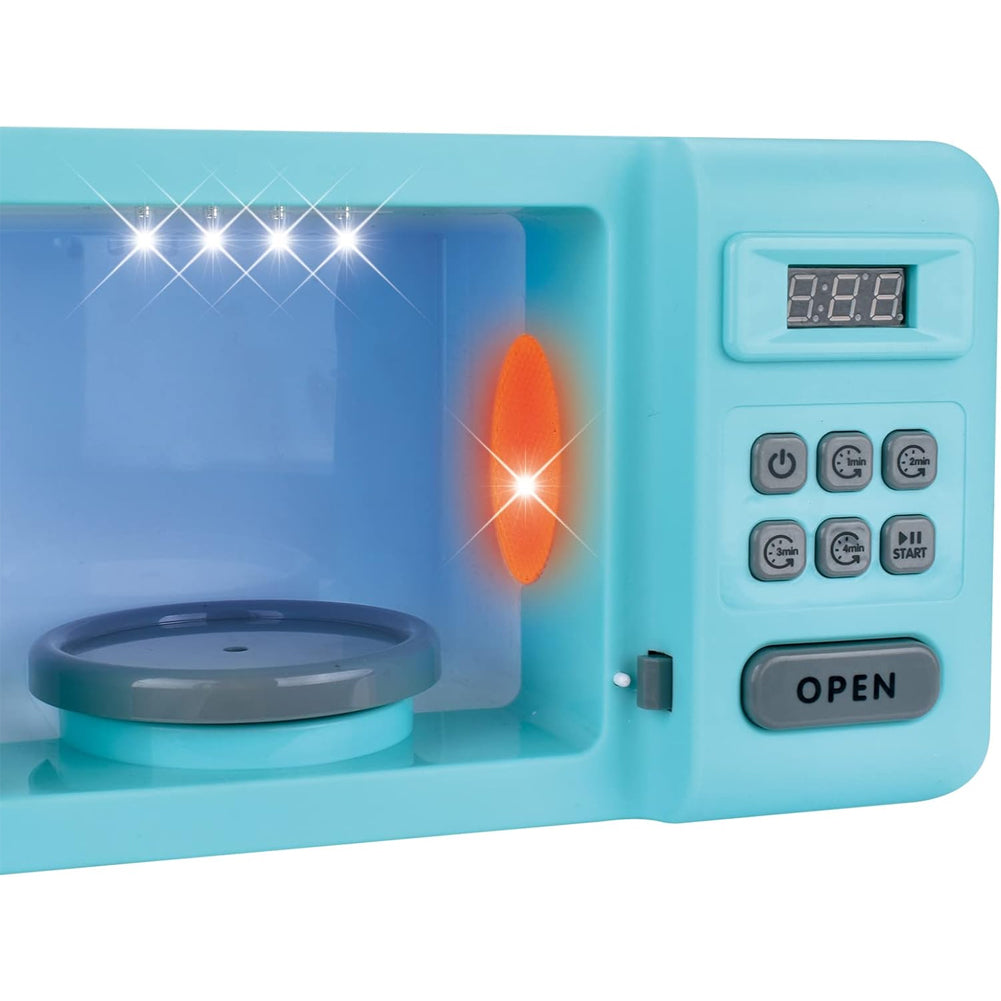 Forno a Microonde Giocattolo per Bambini Luci Suoni e 18 Accessori Idea Regalo