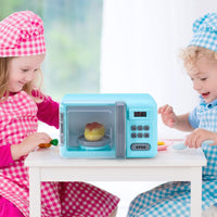 Forno a Microonde Giocattolo per Bambini Luci Suoni e 18 Accessori Idea Regalo