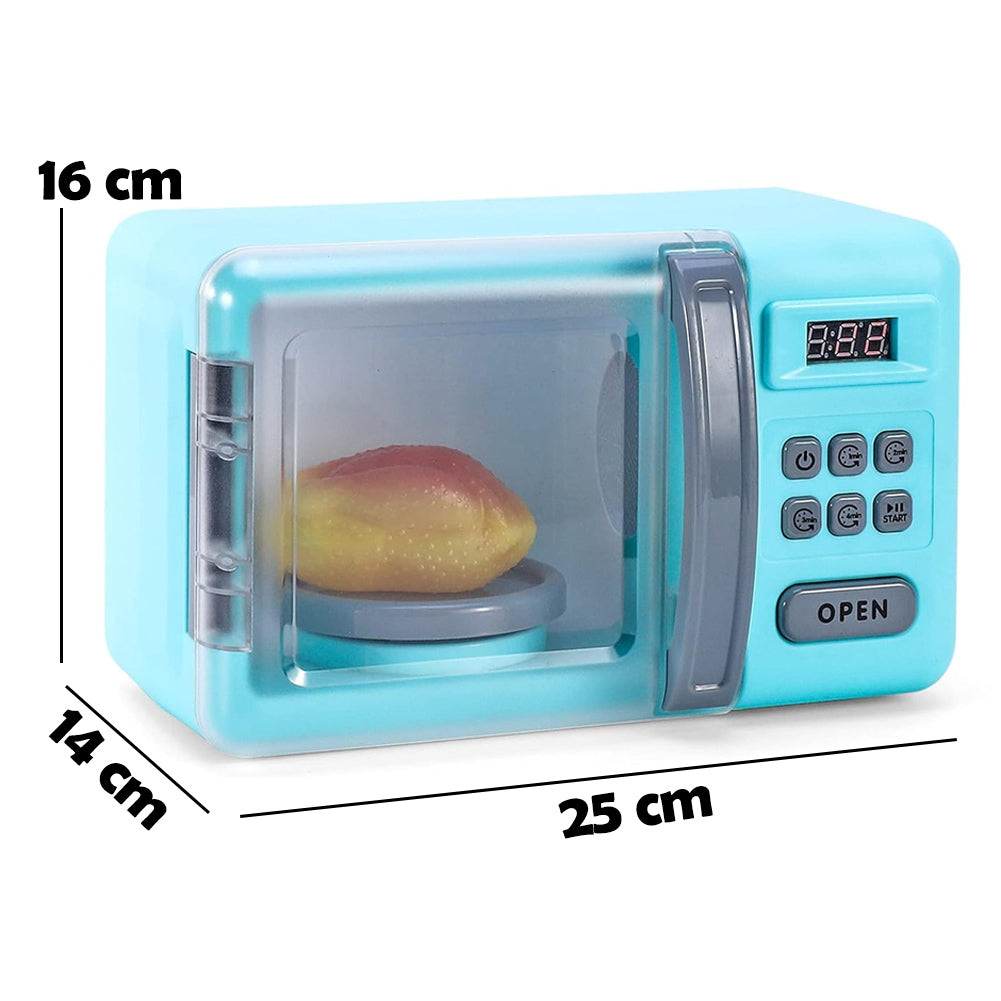 Forno a Microonde Giocattolo per Bambini Luci Suoni e 18 Accessori Idea Regalo