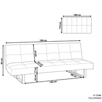 Divano letto 3 posti click clack modello Derby Pelle sintetica Marrone dorato