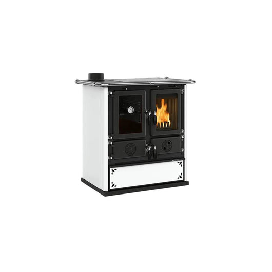 Stufa a Legna Rosetta Sinistra 5.0 VST Acciaio Nordica Colore: Bianco