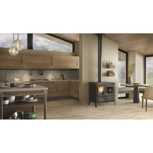 Stufa a Legna Gardenia 5,0 VST Nero Antracite Nordica 9.5 kW