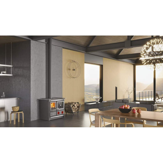 Stufa a Legna VST Rosa L 5.0 Steel Acciaio Nordica