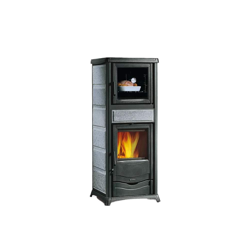 Termostufa a Legna con Forno Termorossella Dsa 4.0 Pietra Naturale  Nordica