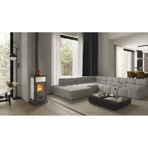Stufa a Legna Gemma 5.0 Maiolica Nordica Colore: Bianco