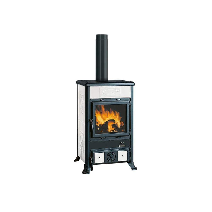 Stufa a Legna Rossella R1 5.0 Ceramica Maiolica Nordica Colore: Bianco