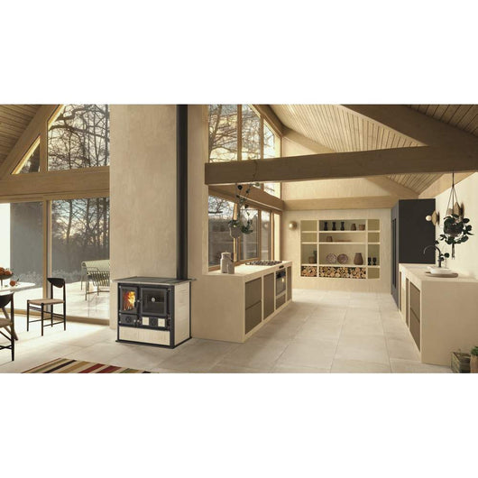 Stufa a Legna Rosa 5.0 VST Ceramica Nordica Colore: Bordeaux