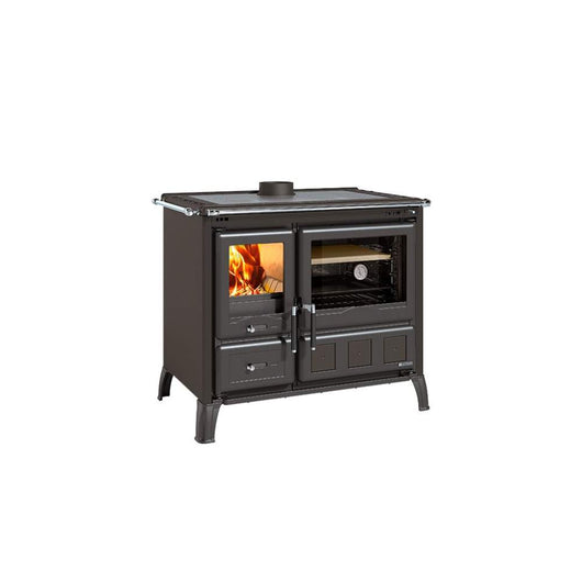 Stufa a legna VST con Forno in Ghisa Gardenia XXL VST Nero Acciaio Nordica