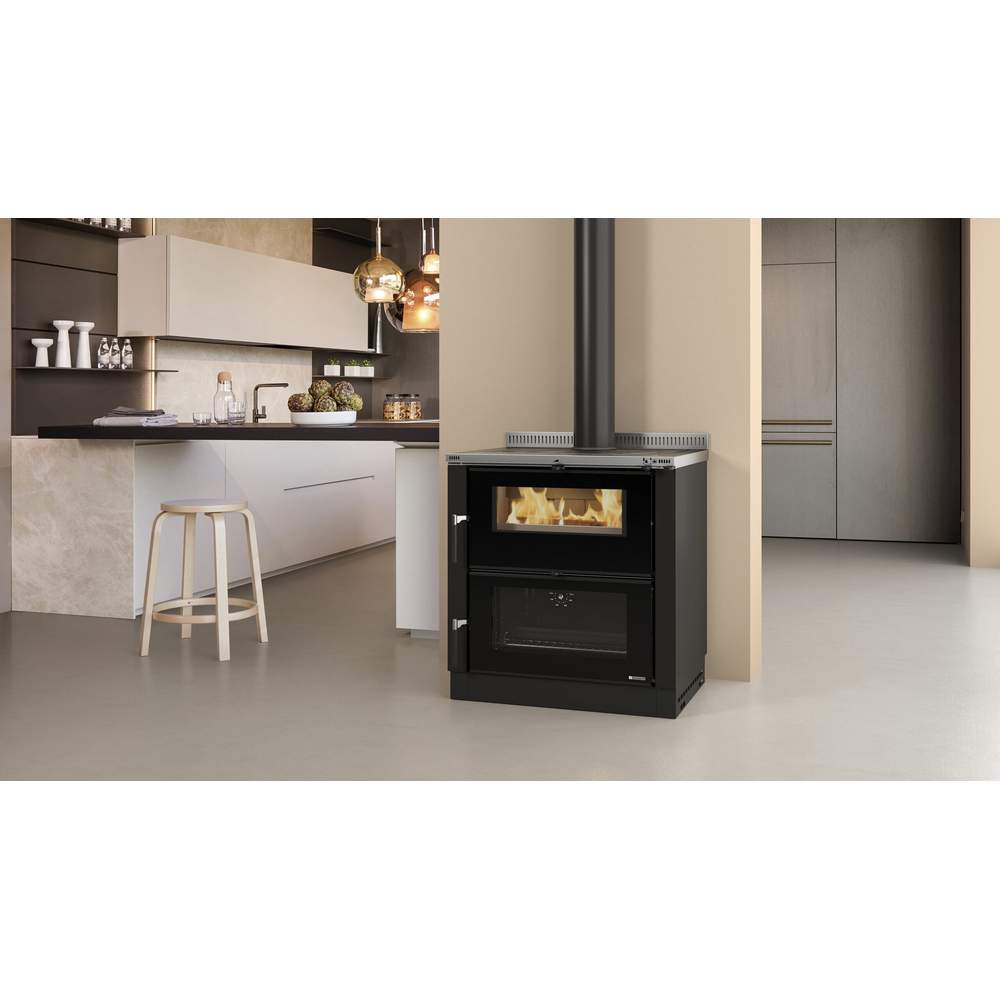 Stufa a Legna Verona XXL in Acciaio Nordica Colore: Acciaio