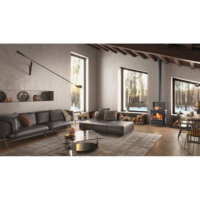 Stufa a Legna in Ghisa Smaltata Isotta con Cerchi 16 Nordica