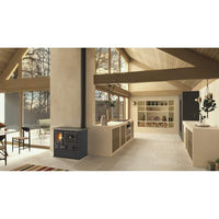 Stufa a Legna VST Rosa 5.0 Steel Acciaio Nordica Colore: Nero