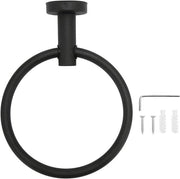 Maniglione per asciugamano in acciaio inossidabile per bagno, porta doccia o armadio - impermeabile e nero lucido - progetto elegante