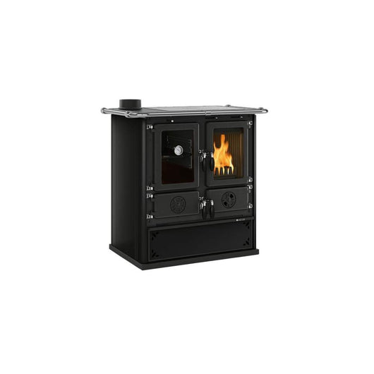 Stufa a Legna Rosetta Sinistra 5.0 VST Acciaio Nordica Colore: Nero