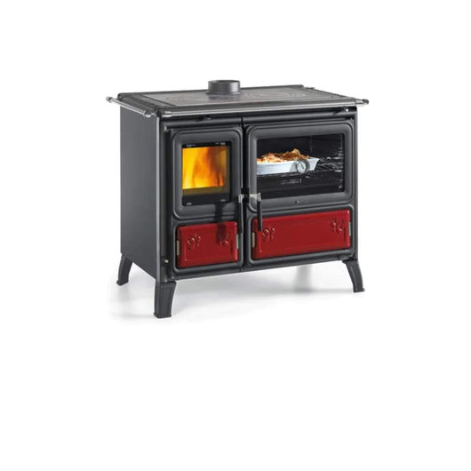 Cucina a Legna Milly Nordica 8,7 kW con forno da 78 l Colore: Bordeaux