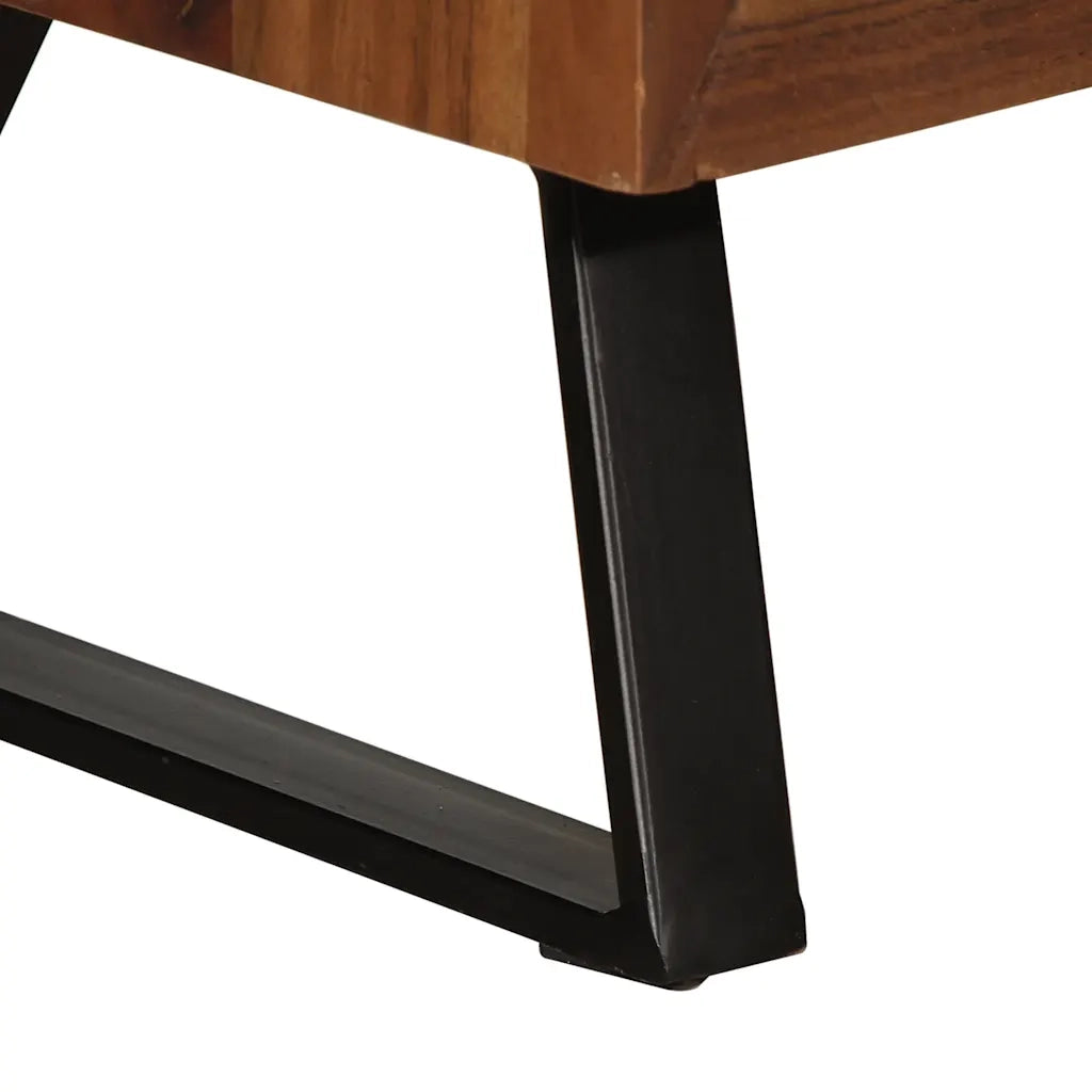 Cassettiera Marrone ambra 70x35x70 cm in Legno Massello Acacia 358185