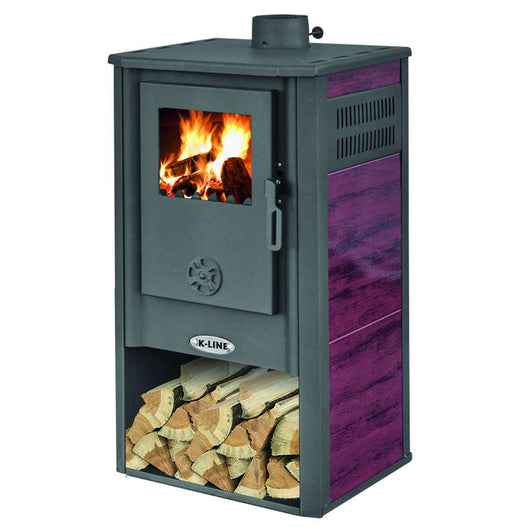 Stufa a Legna K-Line Kursal King De Luxe 7,2 kW Colore: Bordeaux