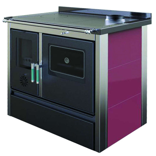 Cucina Stufa a Legna K-Line Exclusive Inox Colore: Bordeaux
