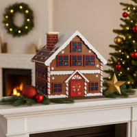 Calendario Avvento Natale Casetta Legno 24 Cassetti Decorazioni Natalizie