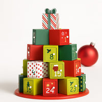 Calendario Avvento Natale Albere Regali Legno 24 Cassetti Decorazioni Natalizie