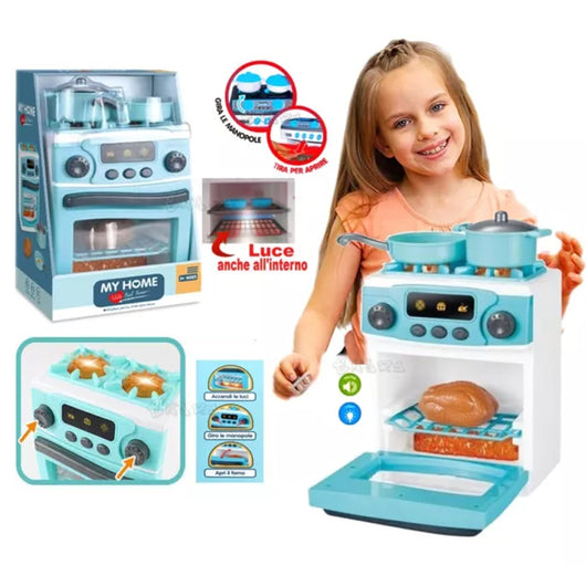 Cucina con Forno Elettrodomestici Giocattolo per Bambini Cucinino Luci e Suoni