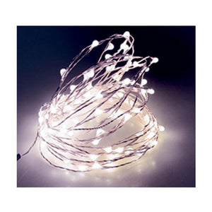 HIGH-TECH FILO CON 30 MICROLED A BATTERIA IN COLORE BIANCO GHIACCIO