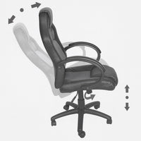 Sedia Poltrona Ufficio Direzionale Gaming Ergonomica Girevole in Ecopelle Nero Verde