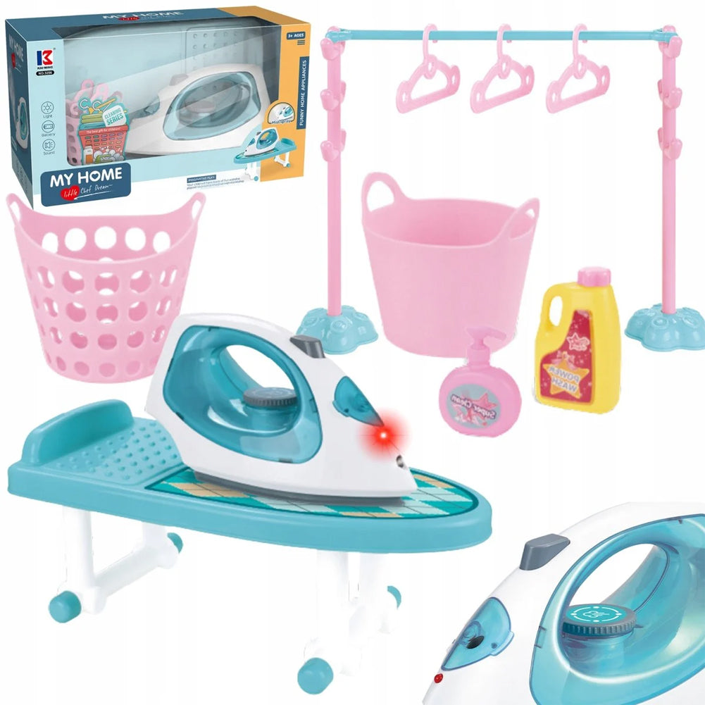 Ferro da Stiro Giocattolo Bambini con Vapore Luci Suoni Asse da Stiro Accessori