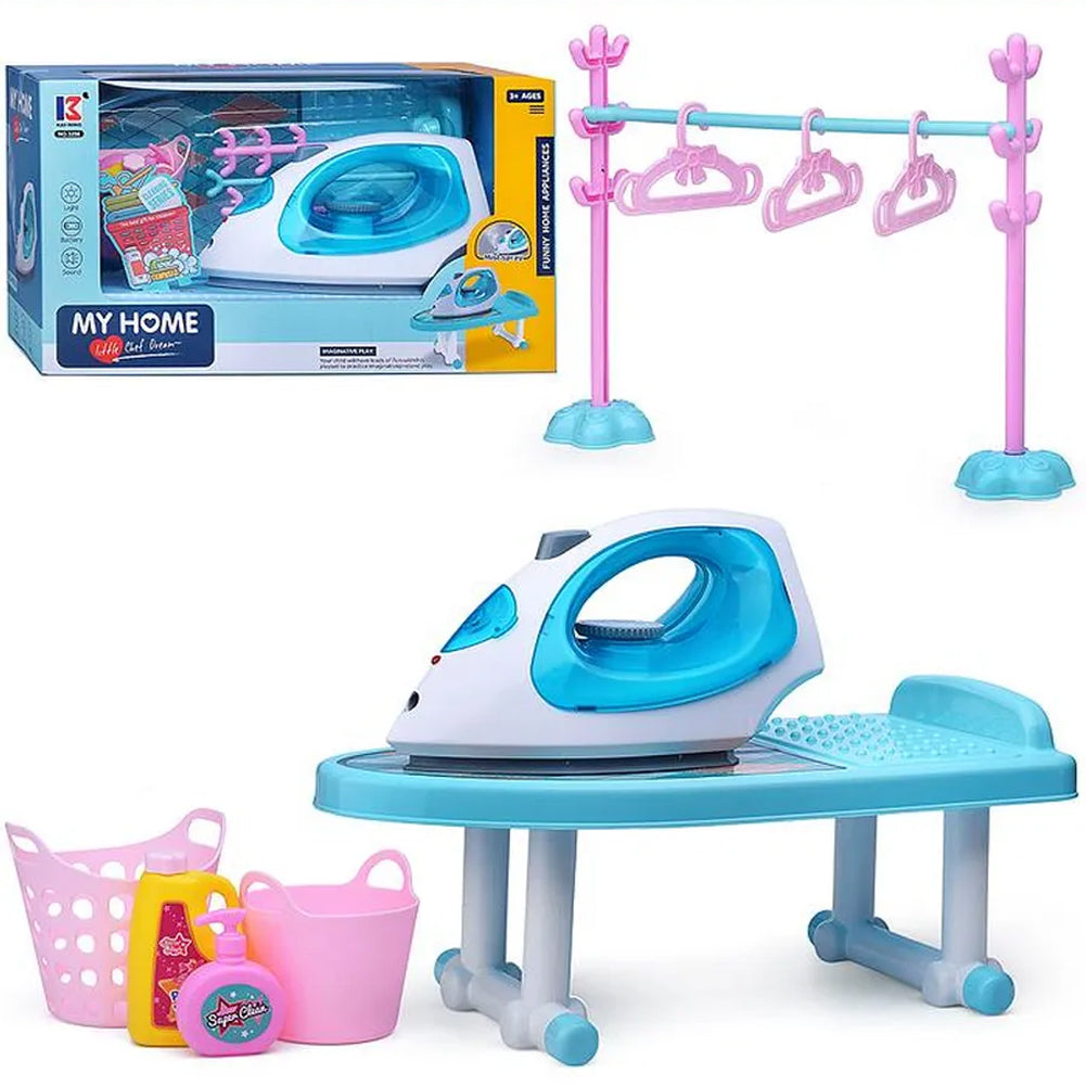 Ferro da Stiro Giocattolo Bambini con Vapore Luci Suoni Asse da Stiro Accessori