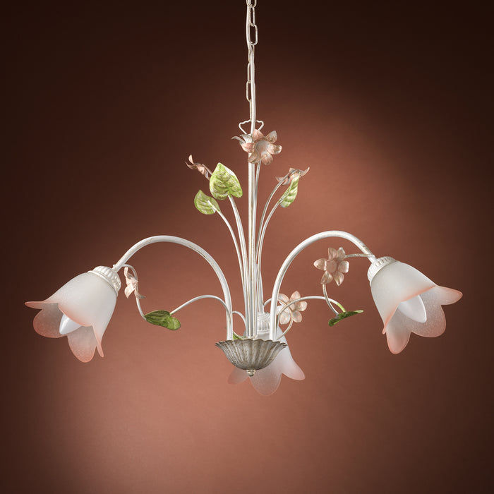 Lampadario 3 luci Botton d'oro