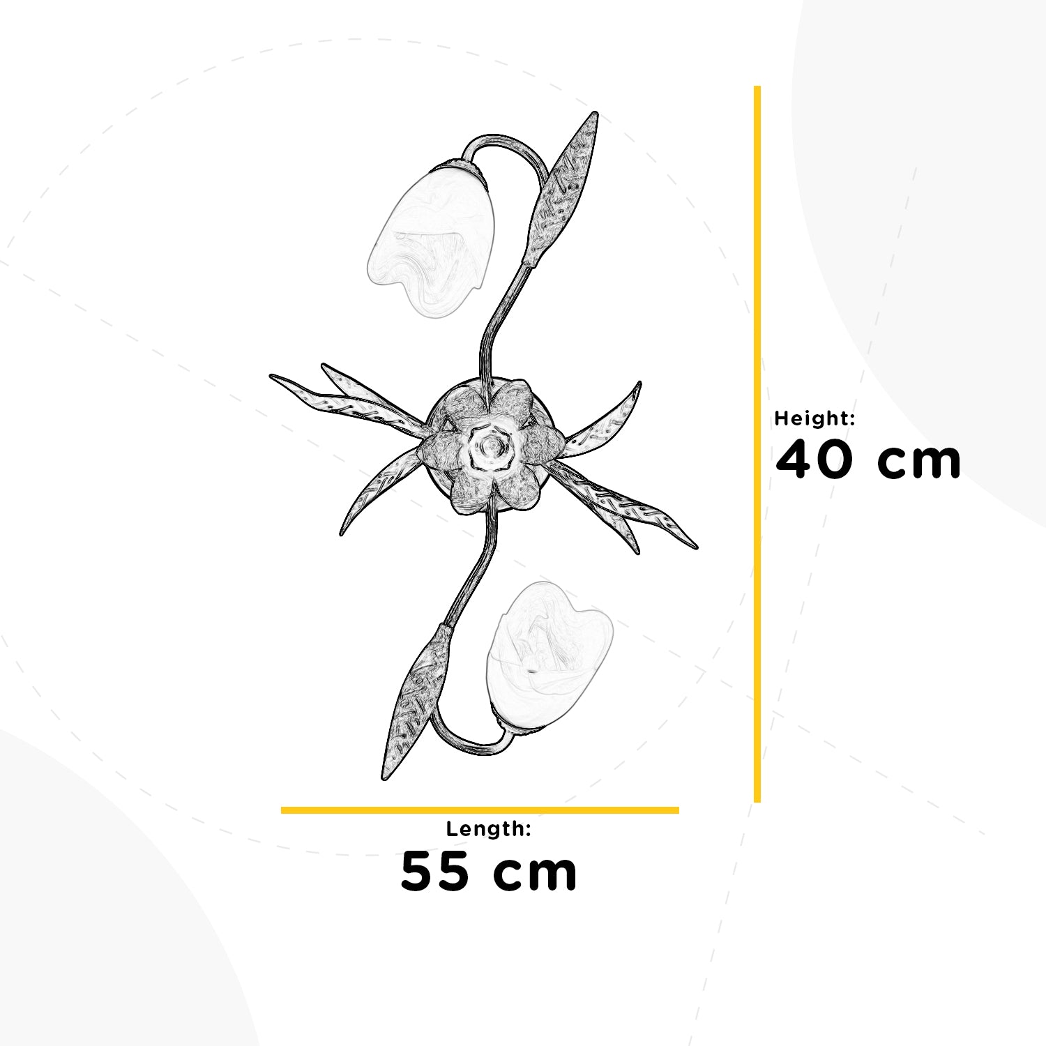 Plafoniera 2 luci Sonia