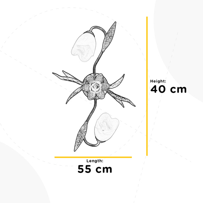 Plafoniera 2 luci Sonia