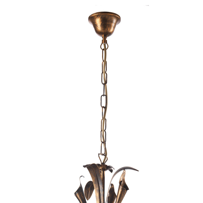 Lampadario 5 luci Lucrezia Bronzo