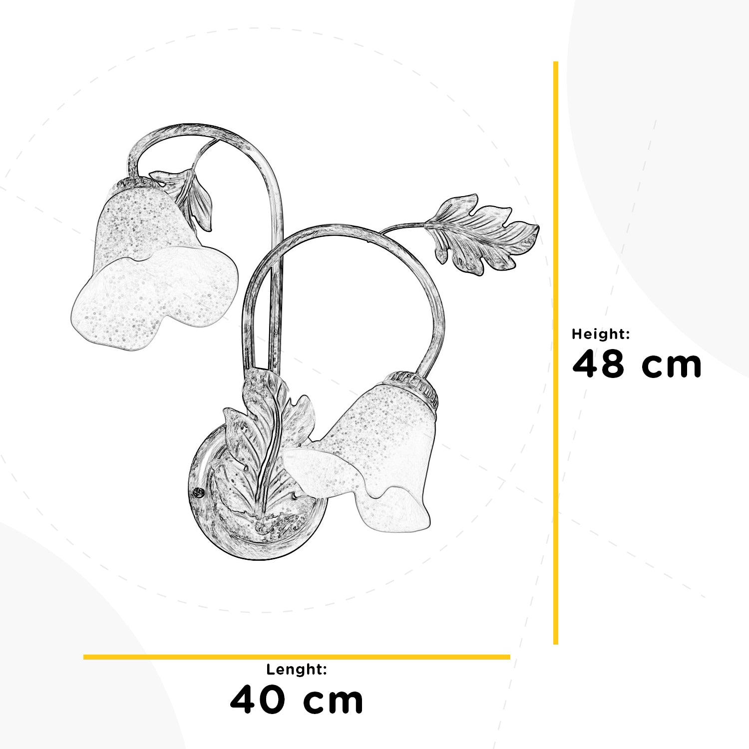 Applique  2 luci Marilena