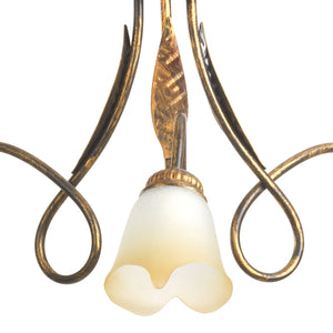 Lampadario 3 luci Doppio Giro Bronzo