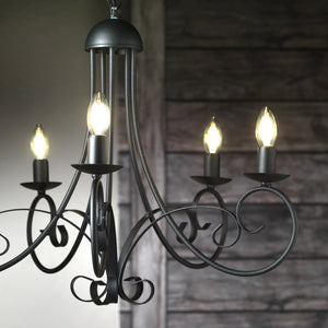 Lampadario Pompei nero