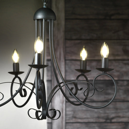 Lampadario Pompei nero