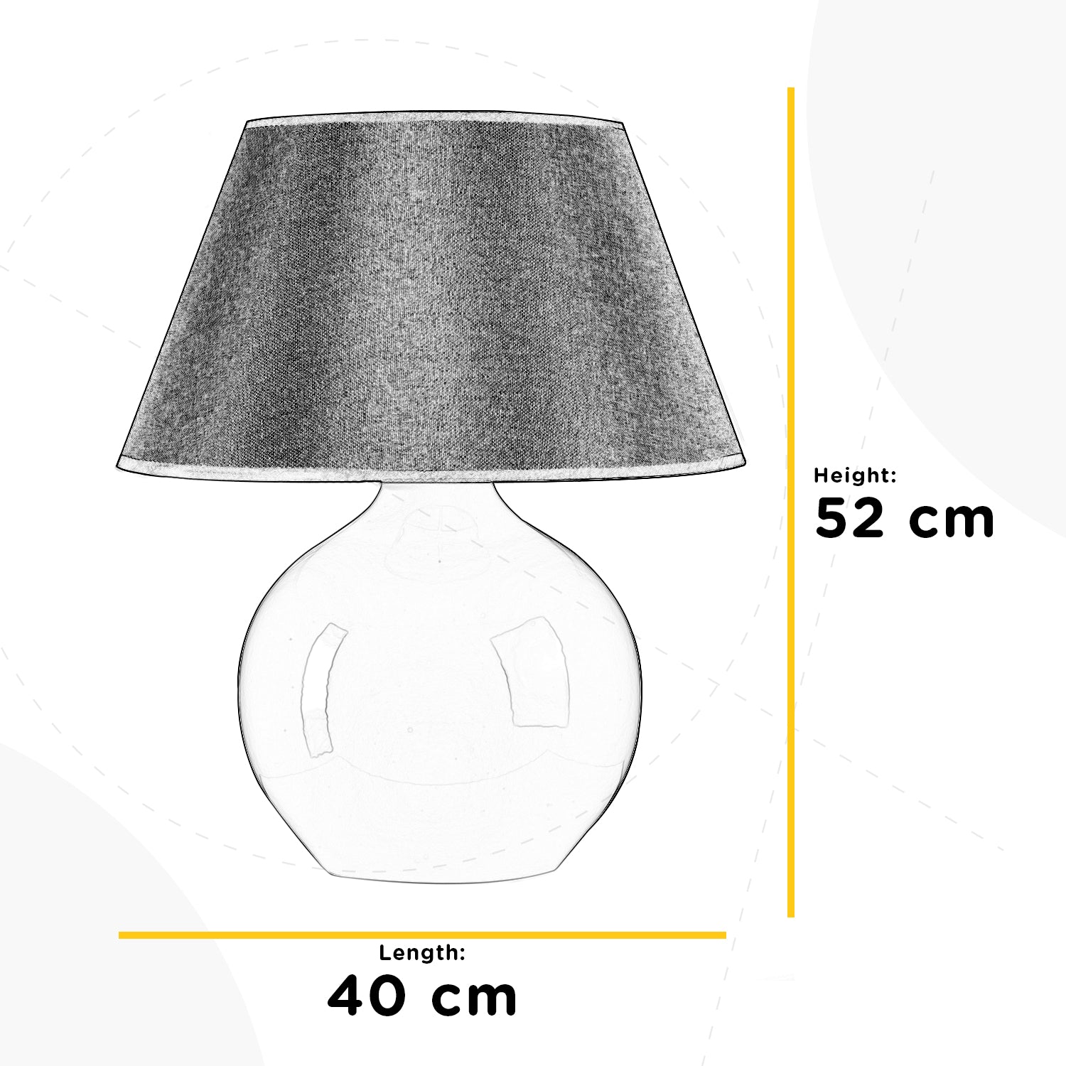 LAMPADA SFERA BIANCO PAR. GRIGIO