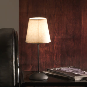 Lume Loris nero paralume sabbia