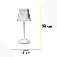 Lume Loris nero paralume sabbia