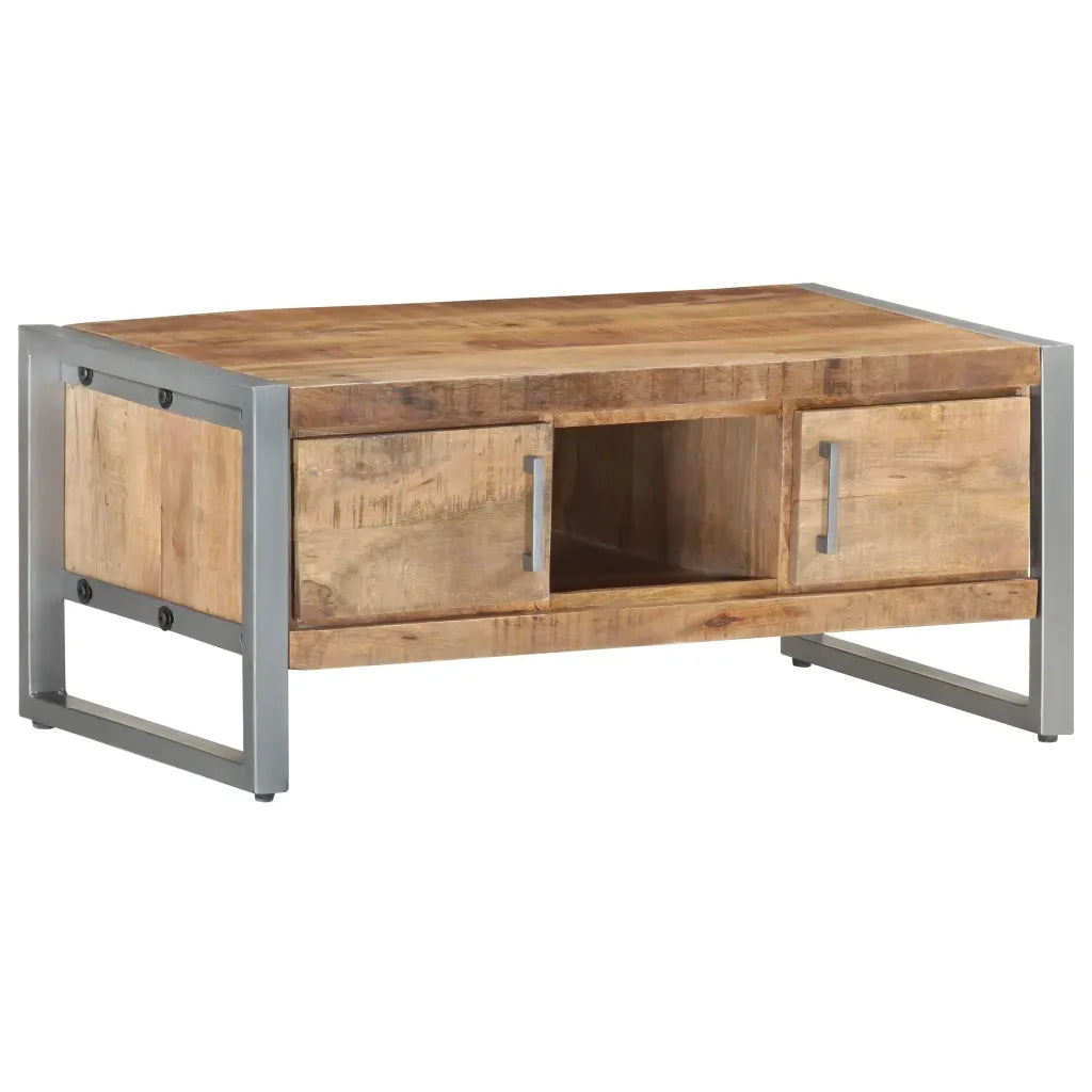 Tavolino da Salotto 95x50x40 cm in Legno di Mango Grezzo 323489