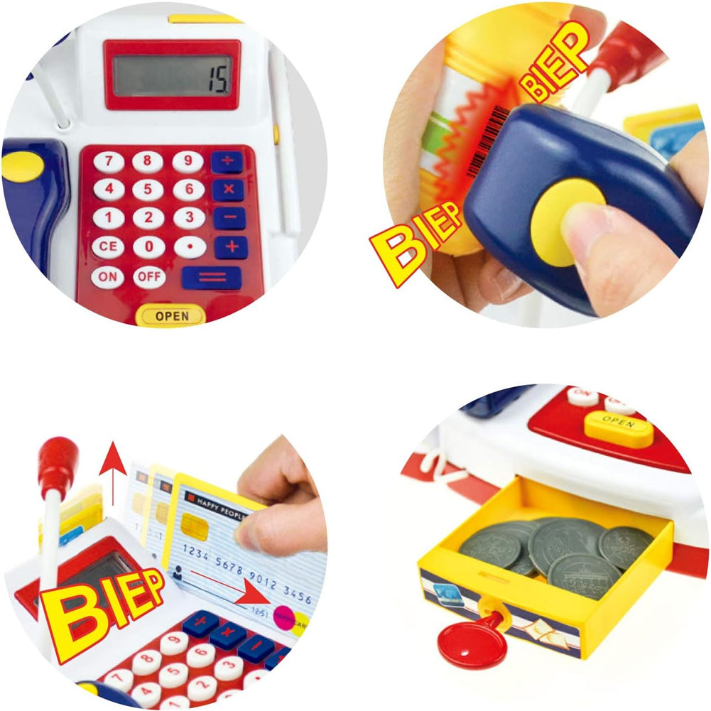 Registratore di Cassa Giocattolo per Bambini con Soldi Luci e Suoni Idea Regalo