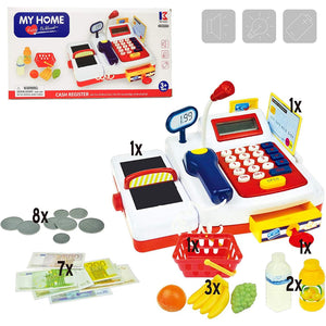 Registratore di Cassa Giocattolo per Bambini con Soldi Luci e Suoni Idea Regalo