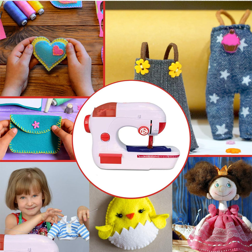 Macchina da Cucire Giocattolo per Bambini con Filo e Accessori Idea Regalo