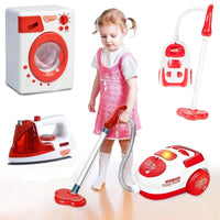 Elettrodomestici Giocattolo per Bambini Asse da Stiro Lavatrice Aspirapolvere