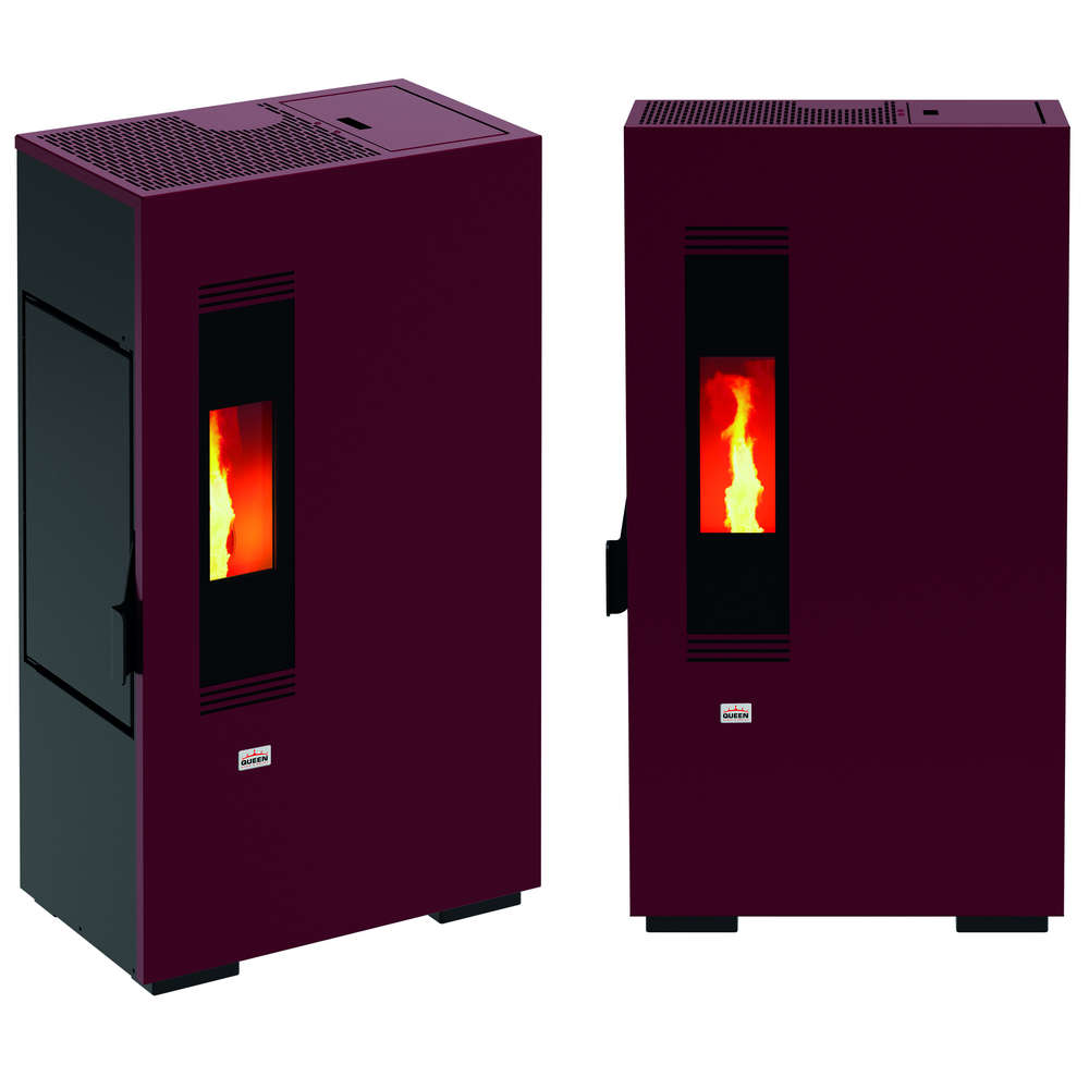 Stufa a Pellet Queen Slim 5 Compatta 4,14 kW/h Colore: Bordeaux