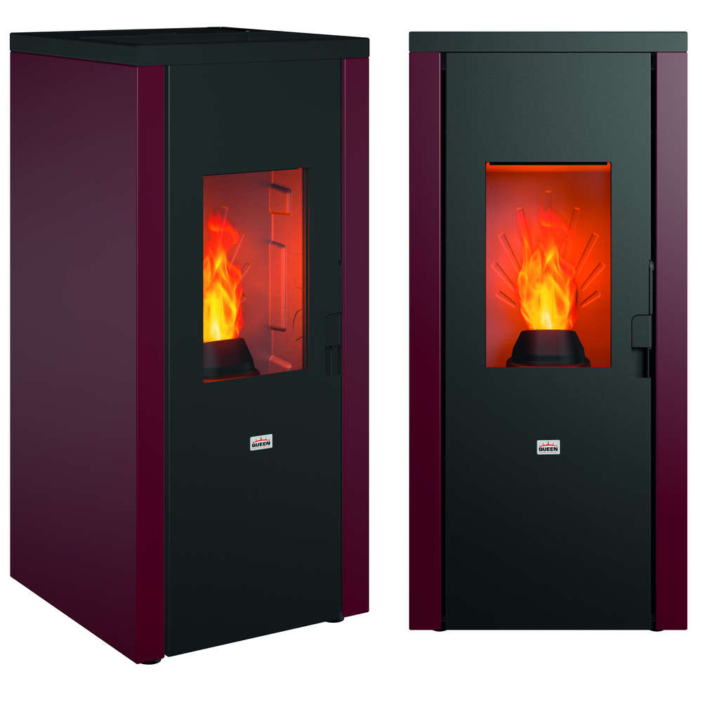 Stufa a Pellet Queen 77 EVO 5.0 7,0 kW/h Colore: Bordeaux