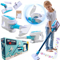 Aspirapolvere Giocattolo per Bambini Testine Cambiabili Luci e Suoni Idea Regalo