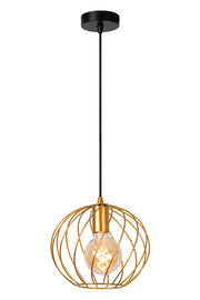 Lampada sospensione metallo Ø25 ottone Danza E27 Lucide