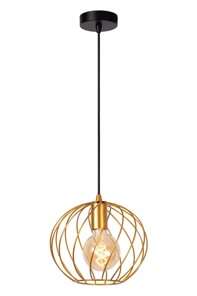 Lampada sospensione metallo Ø25 ottone Danza E27 Lucide