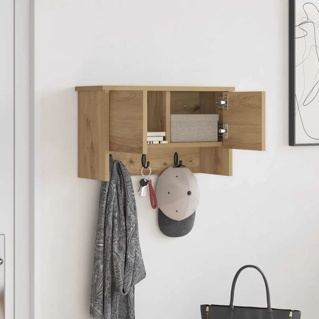 Appendiabiti a muro Rovere artigianale 50 x 20 x 30 cm 874338